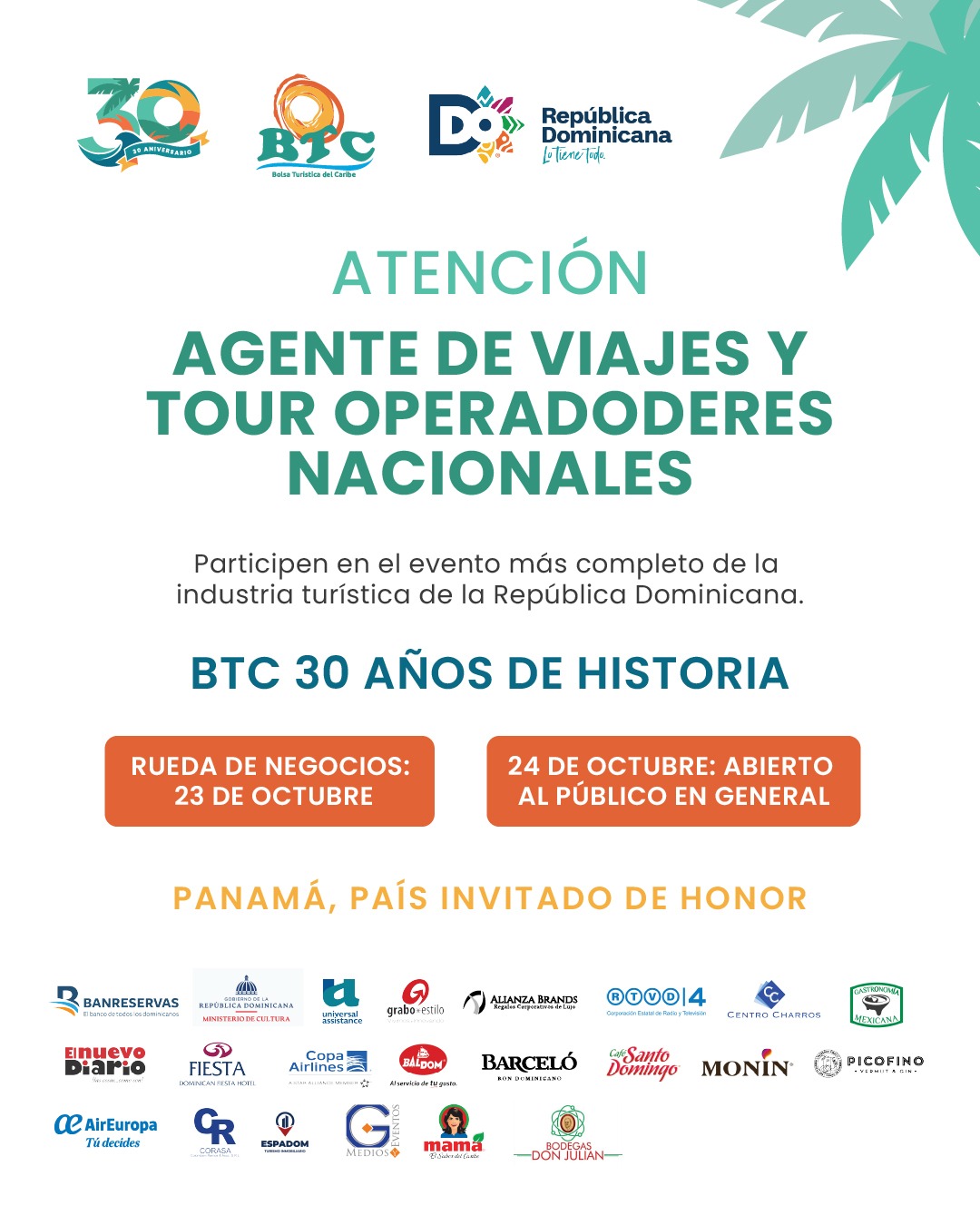 Flyer oficial: Agenda para agentes de viajes y tour operadores
