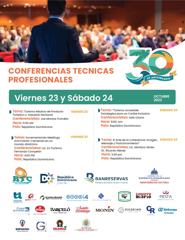 Flyer oficial: Conferencias técnicas profesionales