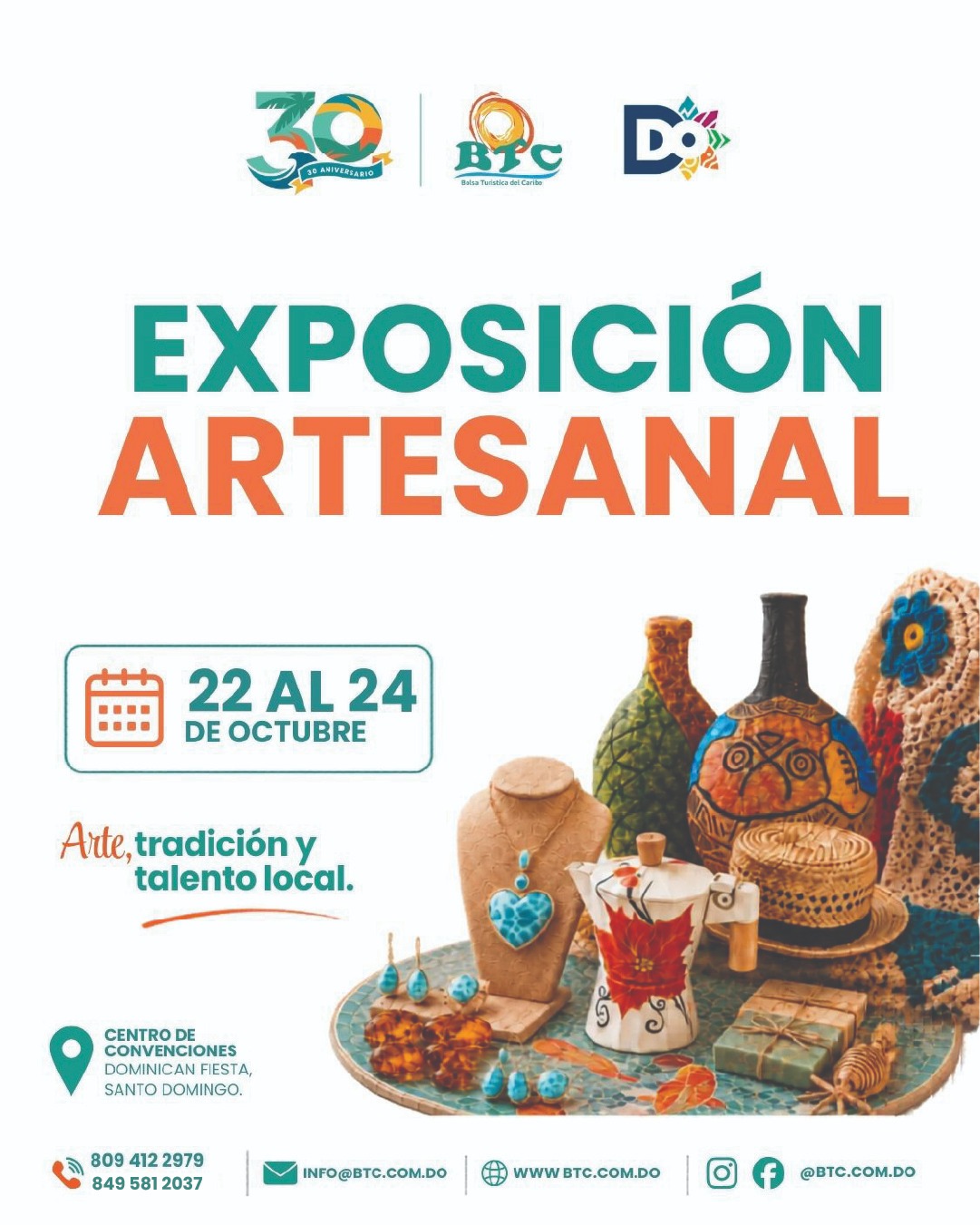 Flyer oficial: Exposición artesanal BTC 2026