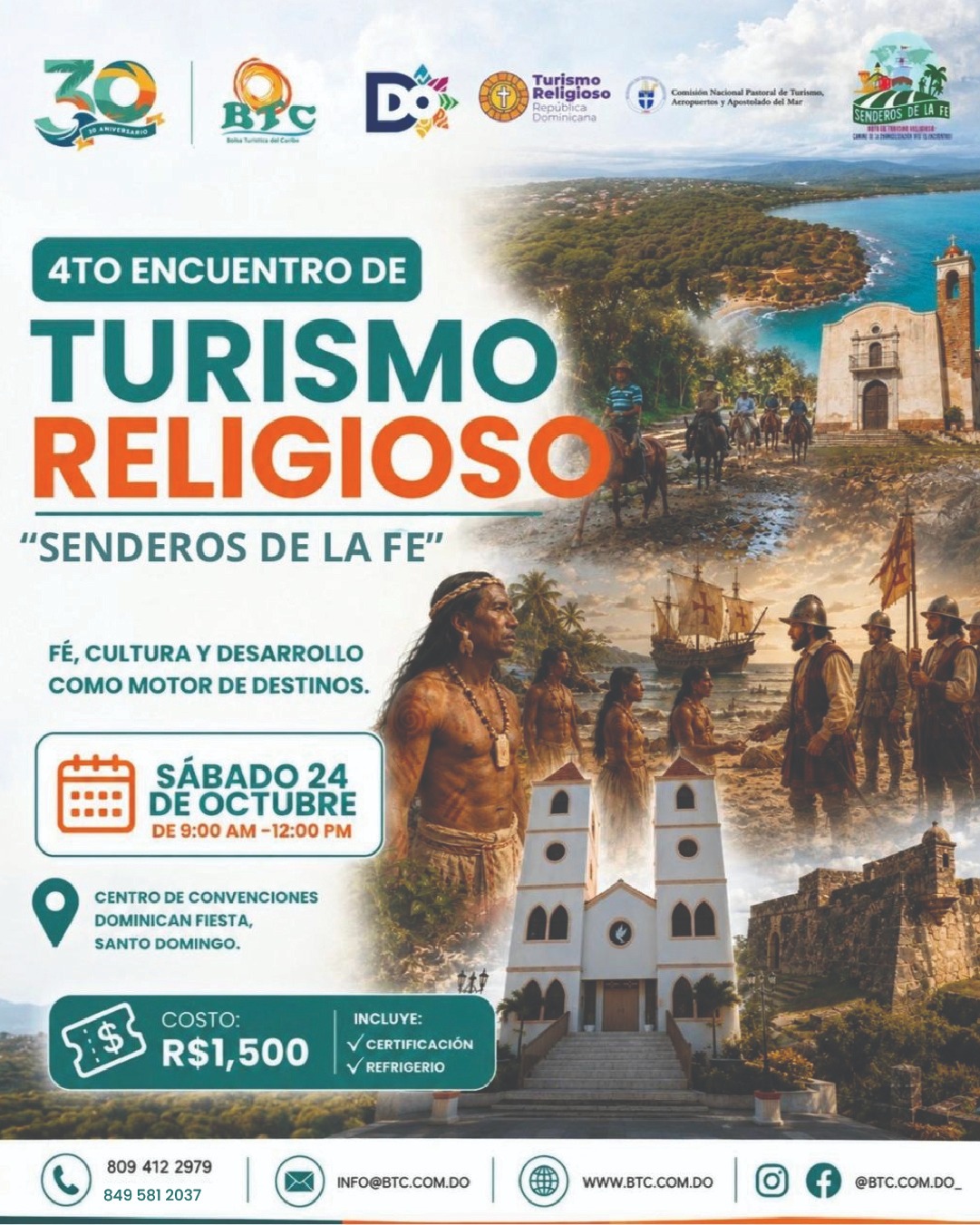 Flyer oficial: Cuarto Encuentro de Turismo Religioso