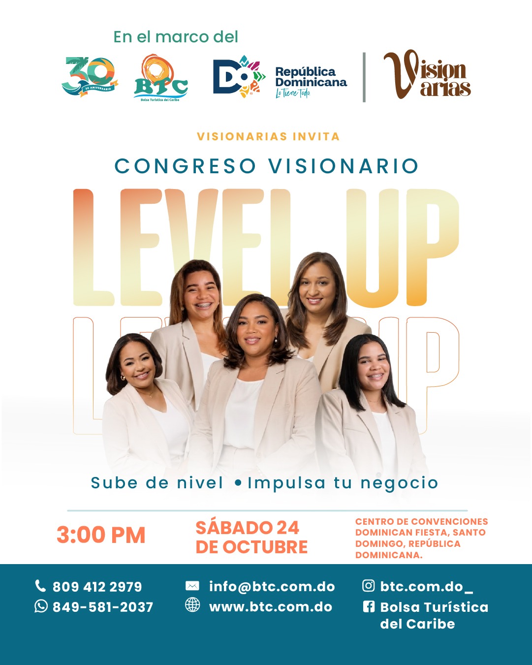 Flyer oficial: Congreso Visionario Level Up